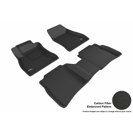 U-Ace 3D Maxpider All 2 Row Custom Fit Kagu Black Floor Mat for2013 Nissan Sentra Models L1NS07601509